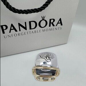 Pandora NFL Football Helmet Charm Jacksonville Jaguar Charm Pendant S925 ALE